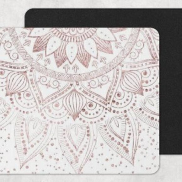 Hand Crafted Other - Rose Gold Mandala Mouse Pad